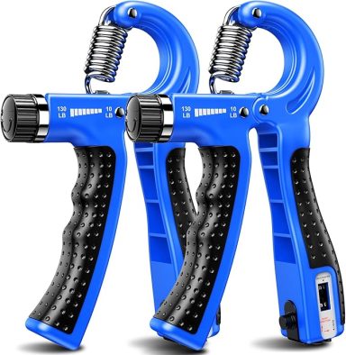 KDG Hand Grip Strengthener 2 Pack Adjustable Resistance 10-130 lbs Forearm Exerciser，Grip Strength Trainer for Muscle Building and Injury Re