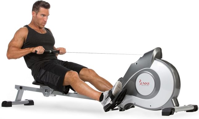 Magnetic Rowing Machine with 53.4" Extended Slide Rail, Full-Body Workout, Low-Impact, Ergonomic Full Motion or Premium Water Motion