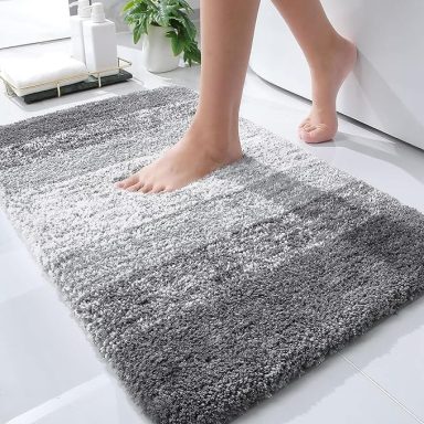 OLANLY Bathroom Rugs Mat 30x20, Extra Soft and Absorbent Microfiber Bath Rugs, Non-Slip Plush Shaggy Bath Carpet, Machine Wash Dry, Bath Mat